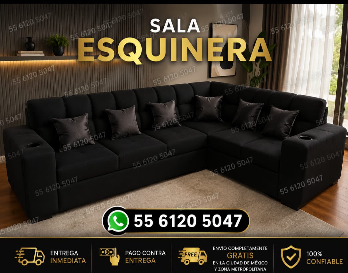 Sala esquinera negra